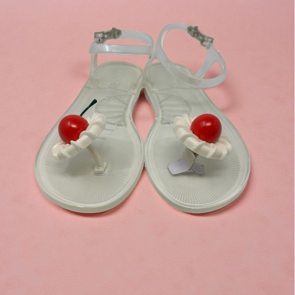 Katy Perry The Geli Cherry Jelly Sandals Clear Thong Strap Womens Size 9 - Picture 1 of 8